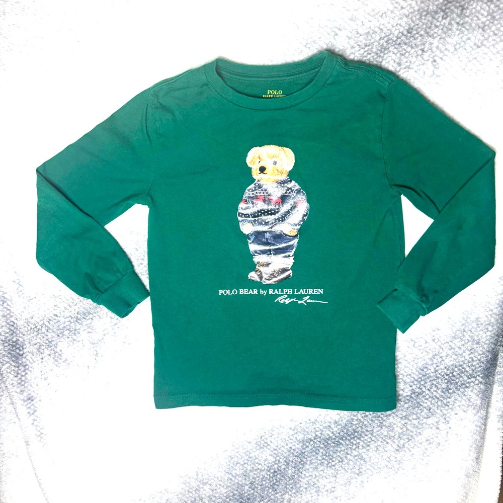 Ralph Lauren Polo Bear long sleeve T-shirt size  7 Boys